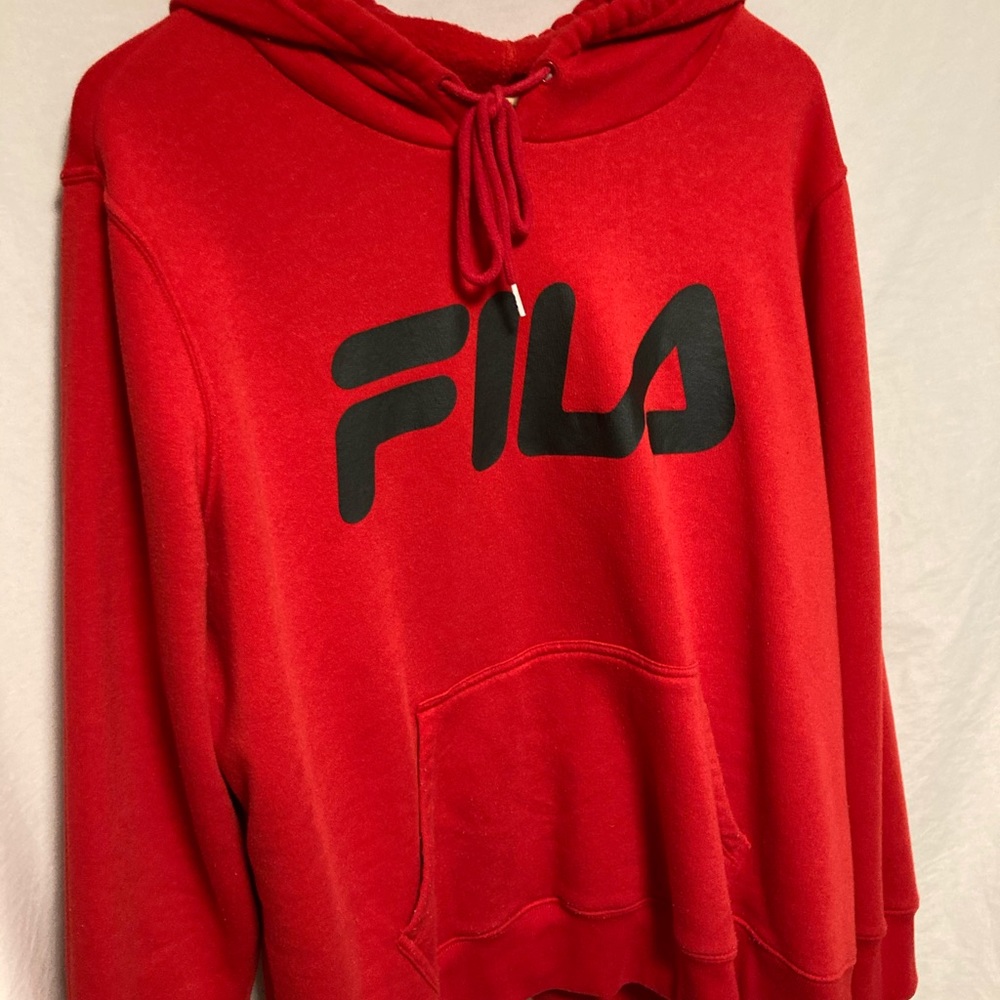 Red Fila hoodie